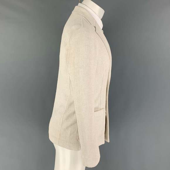 GIORGIO ARMANI Off White Woven Viscose Blend Sport Coat - Picture 2 of 7
